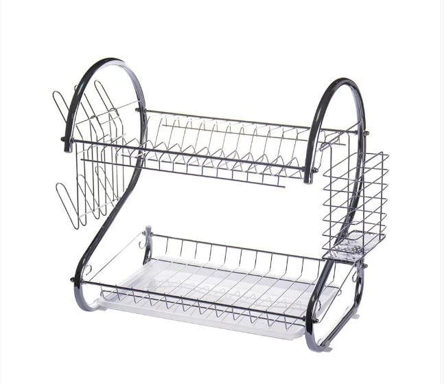 Сушка для посуди двоярусна Kitchen storage rack NJ-116