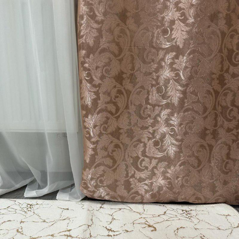 Шторы Севилья жаккардовые 1,5х2,7 м 2 шт. Пудровый - фото 2 Шторы Севилья жаккардовые 1,5х2,7 м 2 шт. Пудровый - фото 2