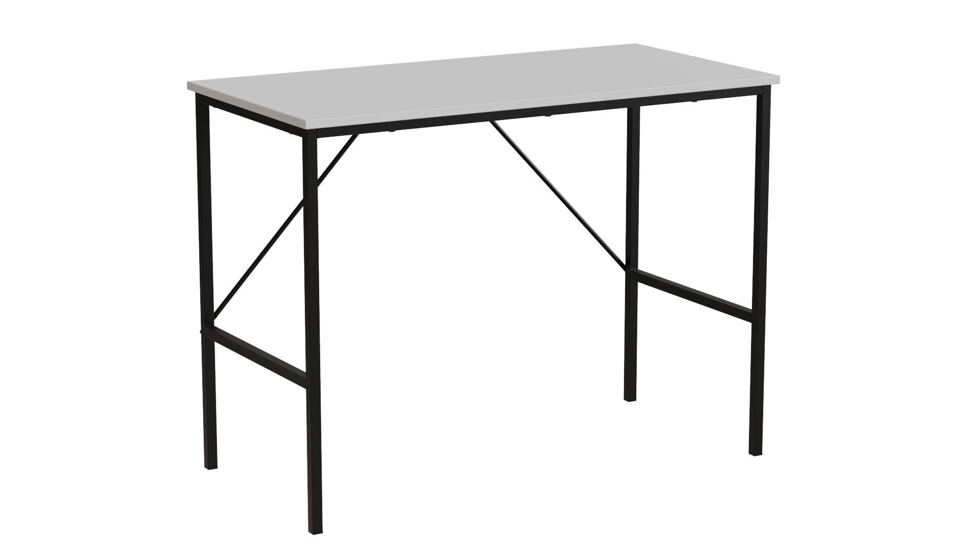 Письменный стол компьютерный Ferrum-decor Line Тайм 16 мм 750x1000x500 мм металл Черный/ДСП Белый (TIME101)
