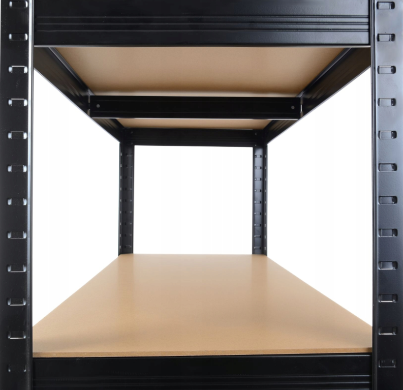 Стеллаж металлический 180х90х40 см 5 полок/до 175 кг на полку Черный (GWI7392) - фото 4