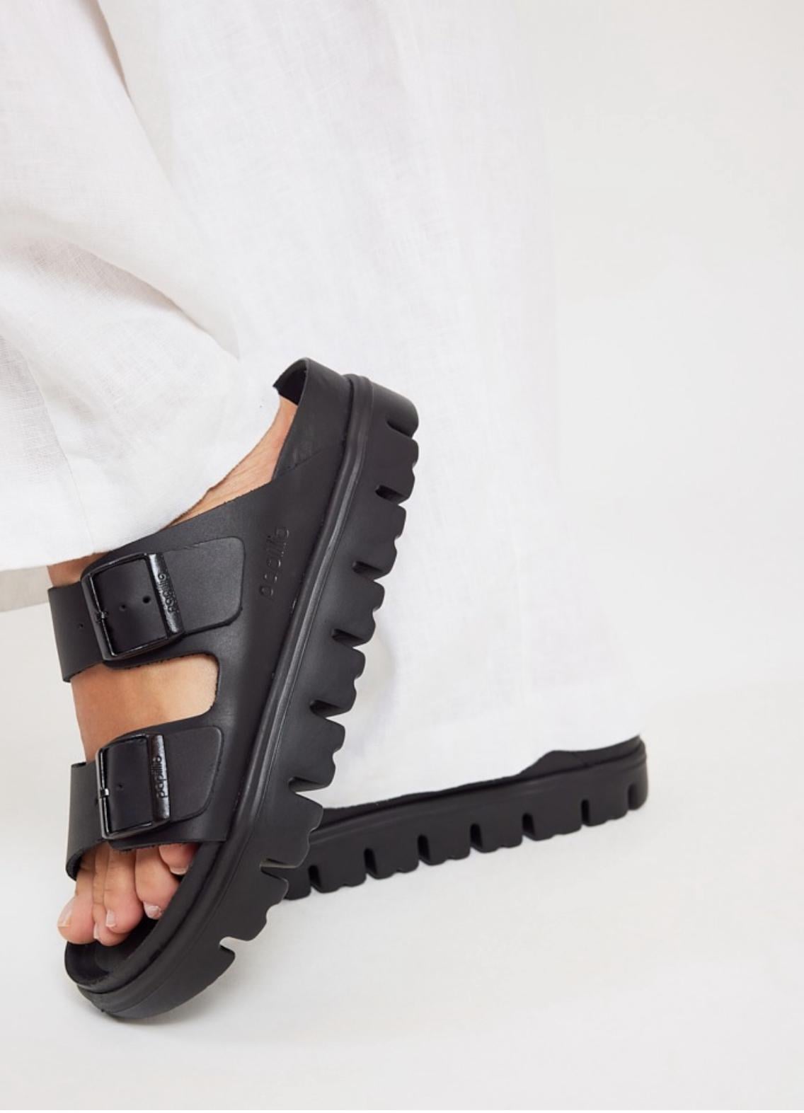 Шлепанцы женские Birkenstock Arizona Pap Chunky кожаные ортопедические р. 38 (1024565)