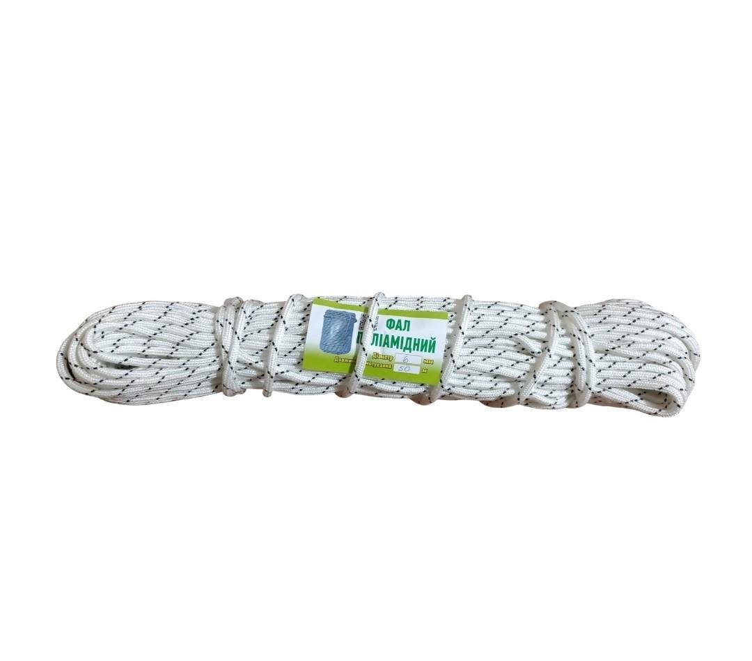 Фал полиамидный плетеный 25 м x 6 мм (2396529066)
