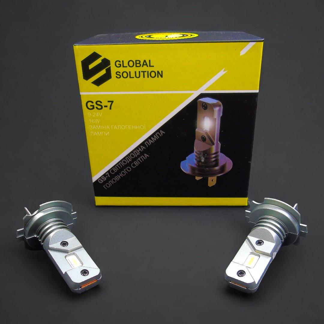 Автомобільна лампа світлодіодна Global Solution GS-7 H7 16W 5000Lm 6500K 12V (2268028551) - фото 8 Автомобільна лампа світлодіодна Global Solution GS-7 H7 16W 5000Lm 6500K 12V (2268028551) - фото 8