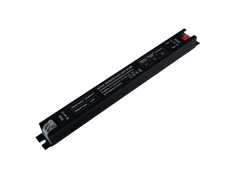 Блок питания с клеммой AVT Slim Prof 12 В 18 Вт 1,5 A IP20 (5472)