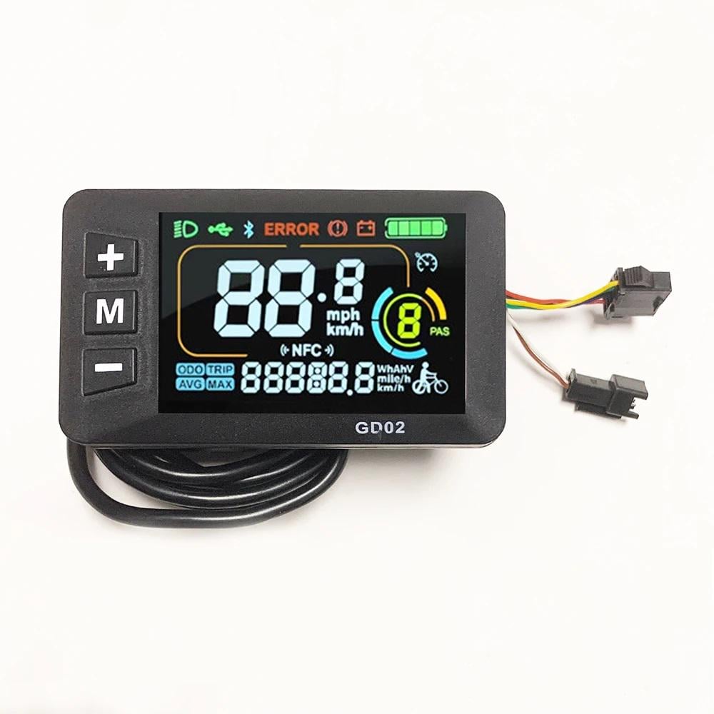 Дисплей GD02 LCD 24V-72V 5 pin+2 pin SM UART2 кольоровий для електровелосипеда/самоката (00-00030542)