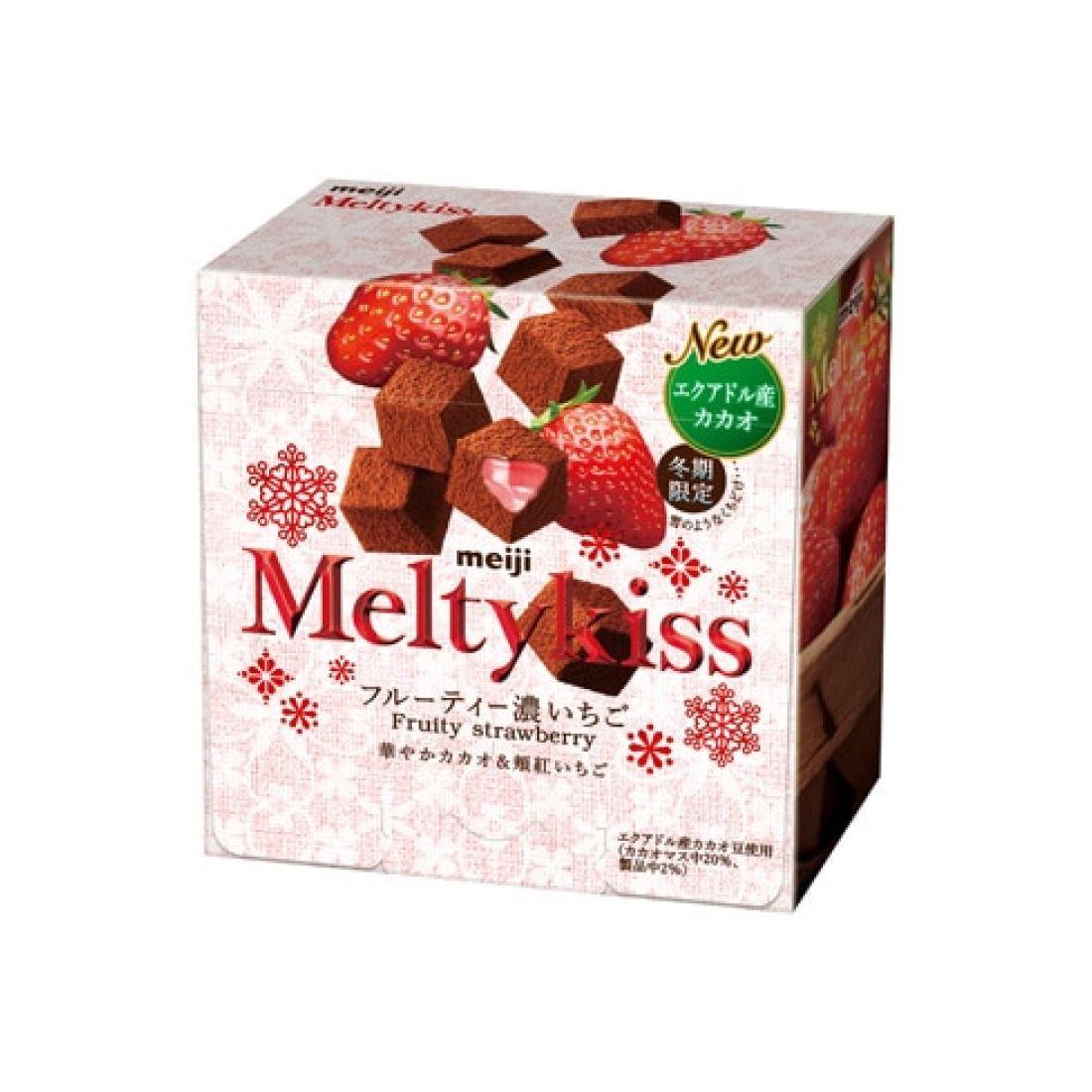 Шоколад із полуницею Meiji Melty Kiss Strawberry сезонний 53 г