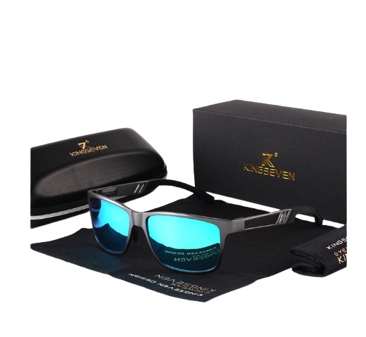 Чоловічі сонцезахисні окуляри KINGSEVEN DESIGN N7180 в класичній оправі з поляризованими лінзами Сірий/Синій - фото 8 Чоловічі сонцезахисні окуляри KINGSEVEN DESIGN N7180 в класичній оправі з поляризованими лінзами Сірий/Синій - фото 8