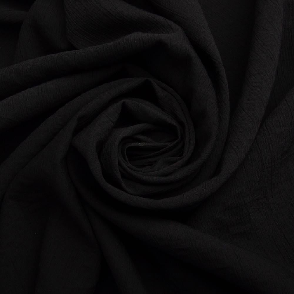 Ткань платяная вискоза креш 135 г/м2 150 см Черный (27299)