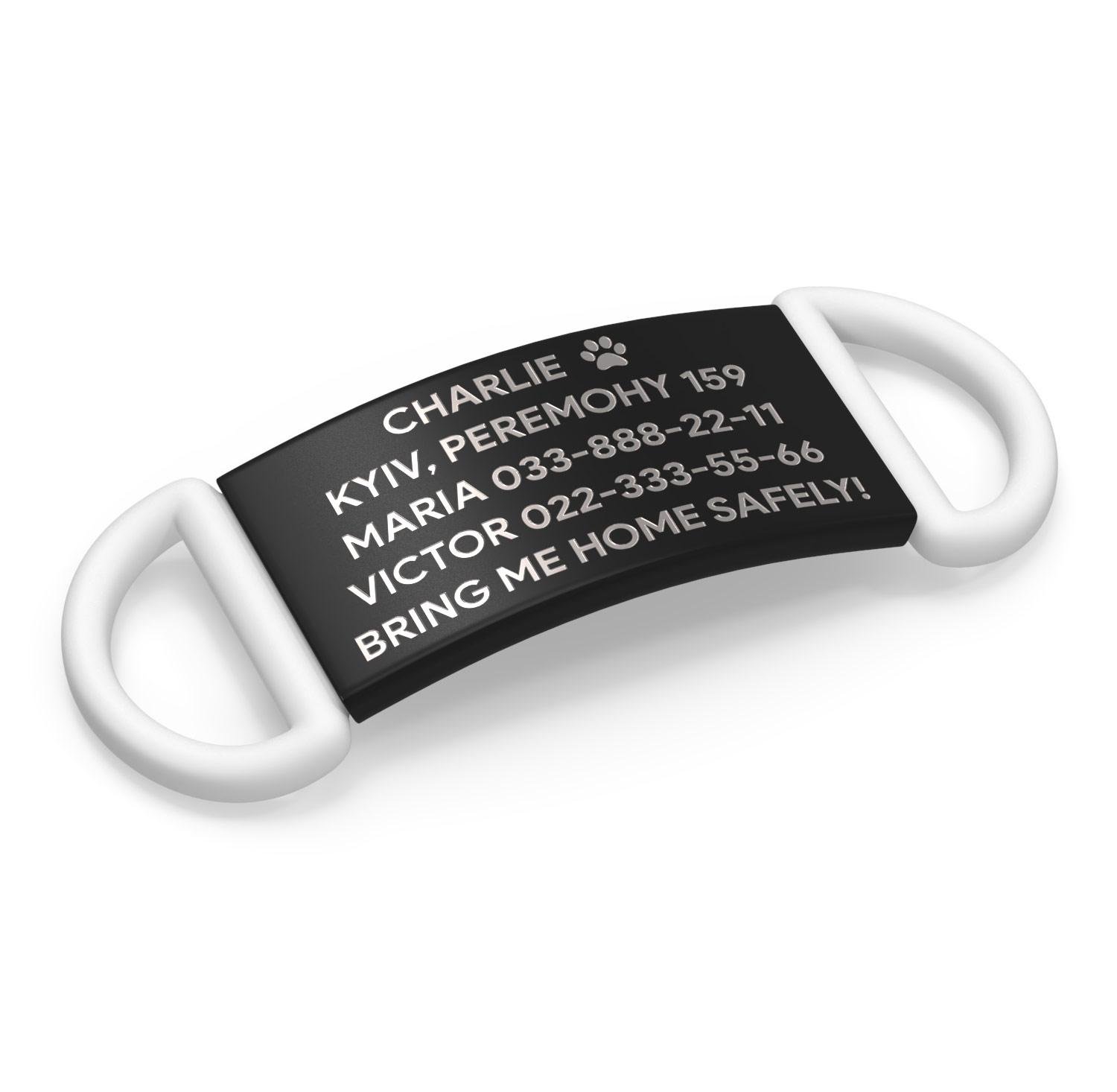 Адресник для собаки 19 мм White