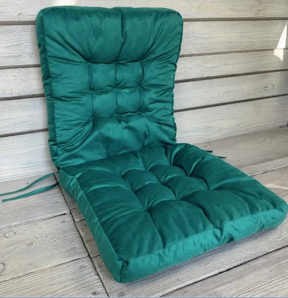 Подушка для стульев Decorator Флокс двойная 50х120х8 см Бирюзовый (84-155)