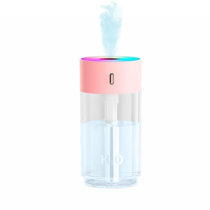 Увлажнитель воздуха Cardi Light-101 с разноцветной подсветкой/USB зарядка Розовый (М18)