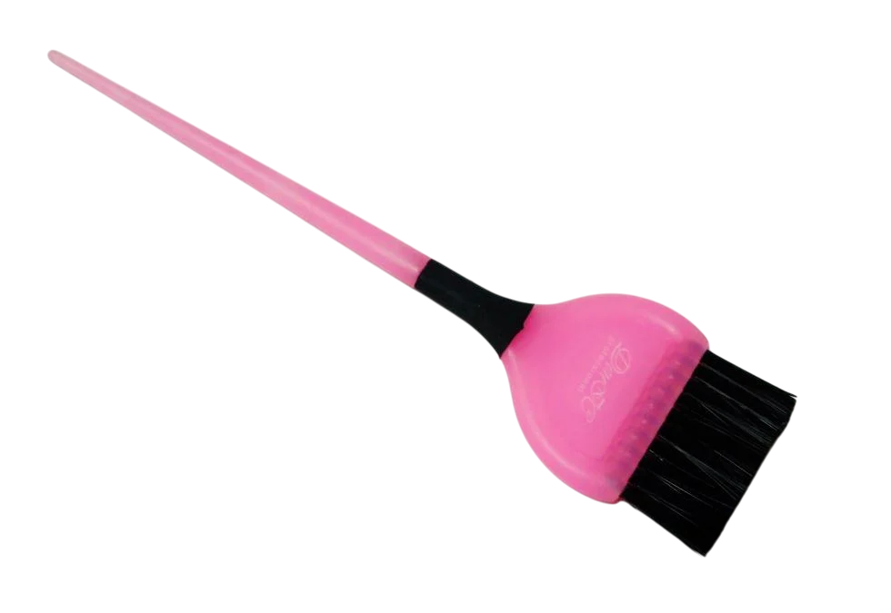 Кисточка для окраски волос ДенІС professional с черной щетиной и крючком на хвостике Розовый (1453070068)