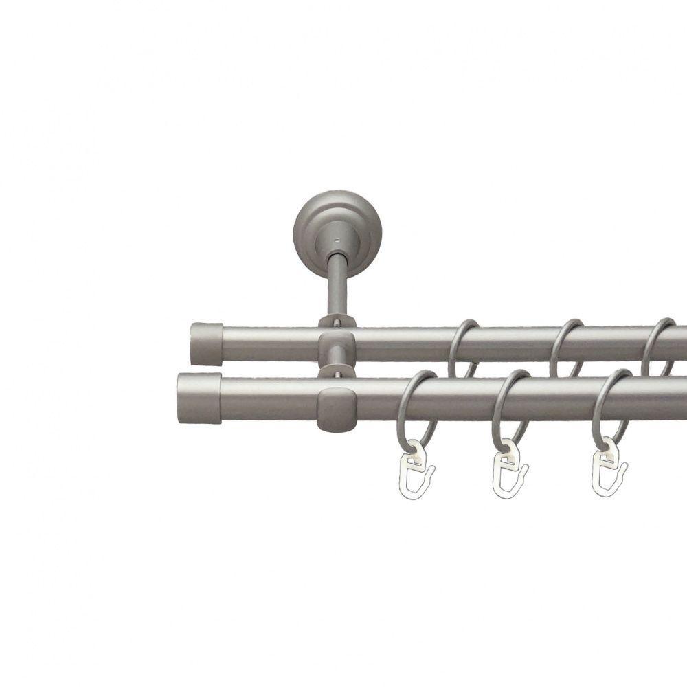 Карниз трубчатый двухрядный Orvit Заглушка 19/19 мм 300 см Сатин (000-6160) - фото 1 Карниз трубчатый двухрядный Orvit Заглушка 19/19 мм 300 см Сатин (000-6160) - фото 1