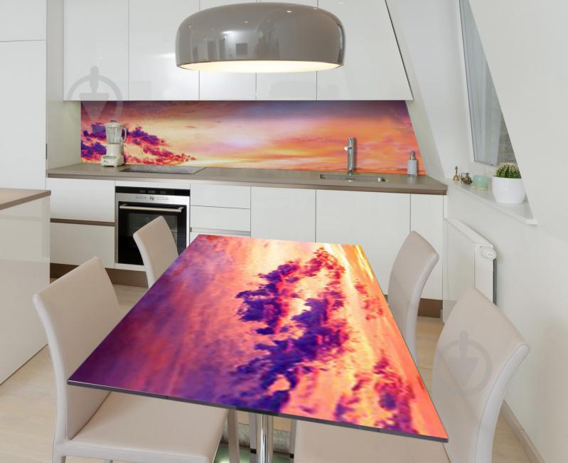 Наклейка 3Д виниловая на стол Zatarga «Пылающий закат» 650х1200 мм (Z184443/1st)