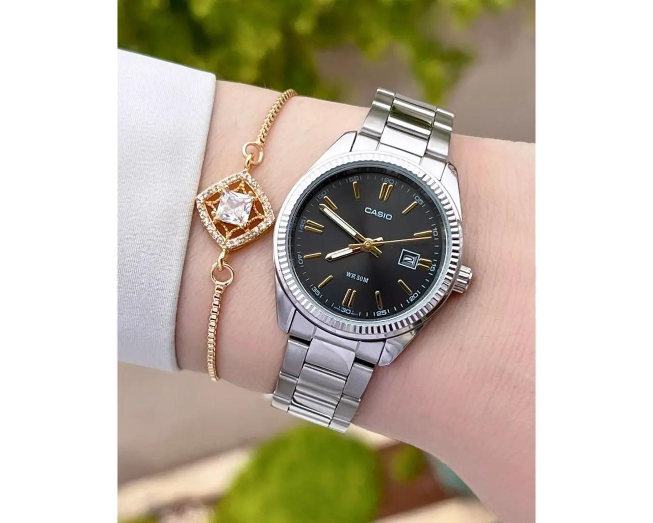 Наручний годинник жіночий Casio LTP-1302D-1A2VDF d 30 мм Срібний/Чорний (2535522995) - фото 4 Наручний годинник жіночий Casio LTP-1302D-1A2VDF d 30 мм Срібний/Чорний (2535522995) - фото 4