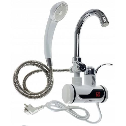 Проточный водонагреватель с LCD экраном и душем Instant Electric Heating Water Faucet (17287) - фото 4