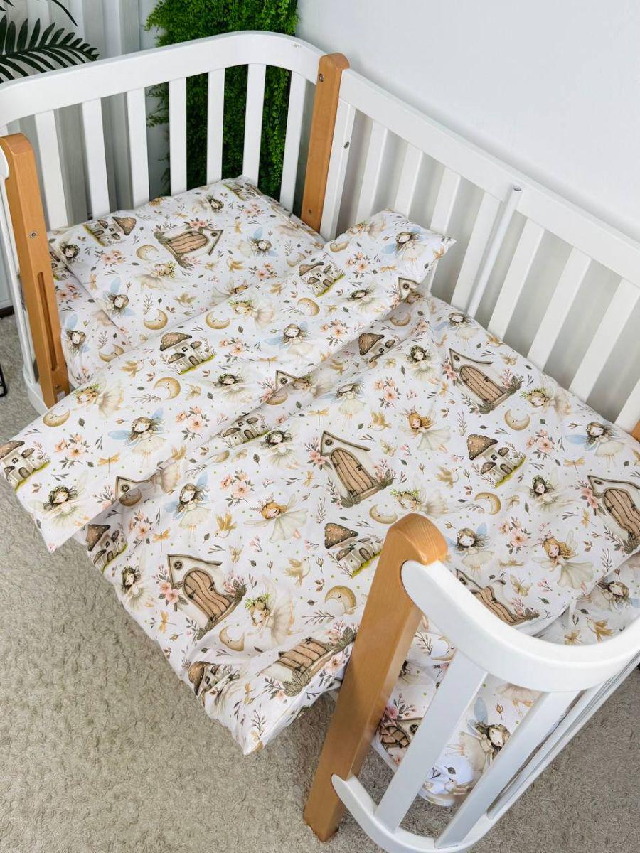 Комплект постільної білизни дитячий наволочка/підковдра/простирадло 120х60 см (4417)