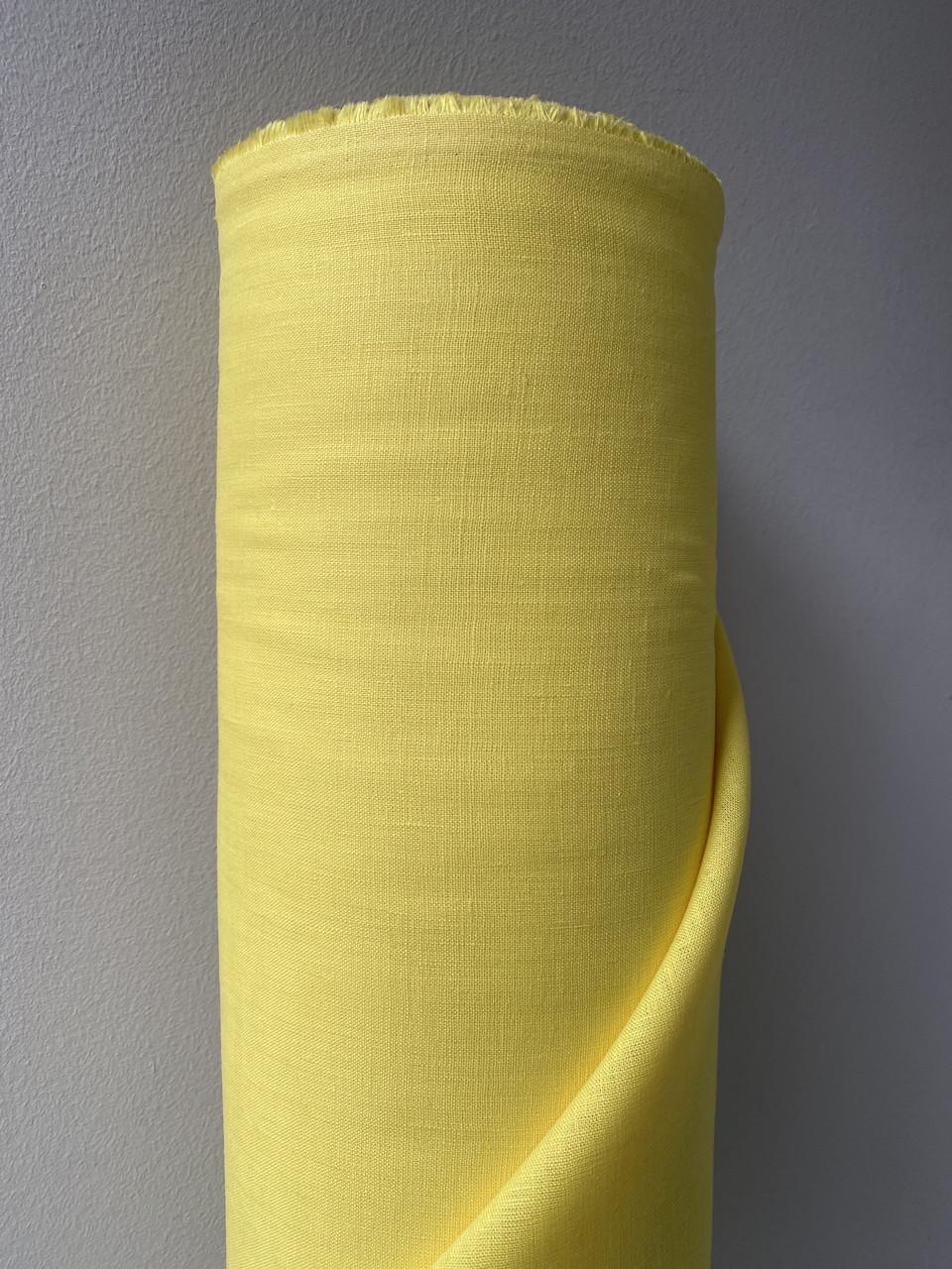 Тканина LINEN PLUS 100% льон 143 см 1490 Лимонний - фото 8 Тканина LINEN PLUS 100% льон 143 см 1490 Лимонний - фото 8