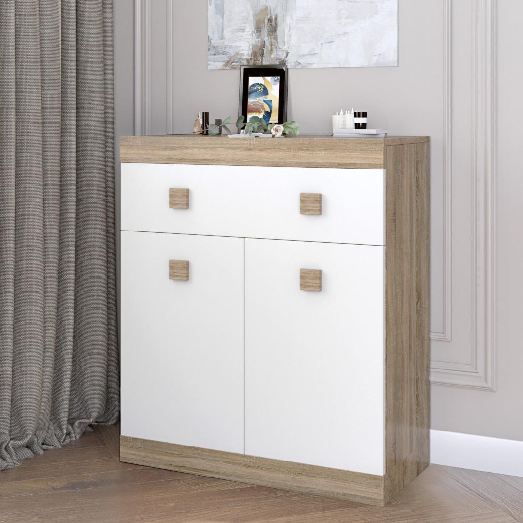 Комод Everest Соната 4 800х376х931 мм Сонома/Білий (11235) - фото 2 Комод Everest Соната 4 800х376х931 мм Сонома/Білий (11235) - фото 2