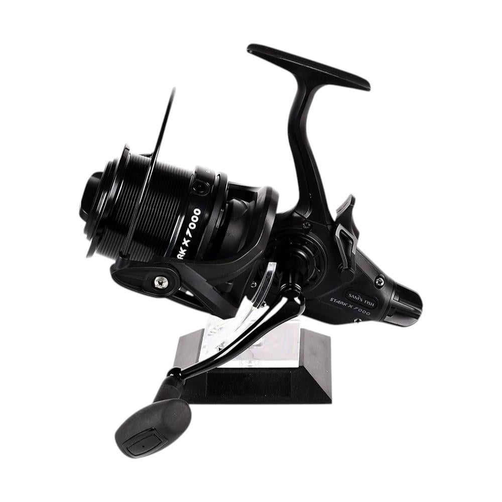 Катушка карповая с бейтранером Sam's Fish Stark X 7000 с алюминиевой шпулей Черный (SF24342-7)