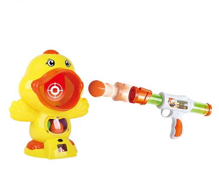 Тир помповий A-Toys 688-3B пістолет каченя з мішенню/12 м’яких м’ячиків|з музичними та світловими ефектами (MTT-181570)