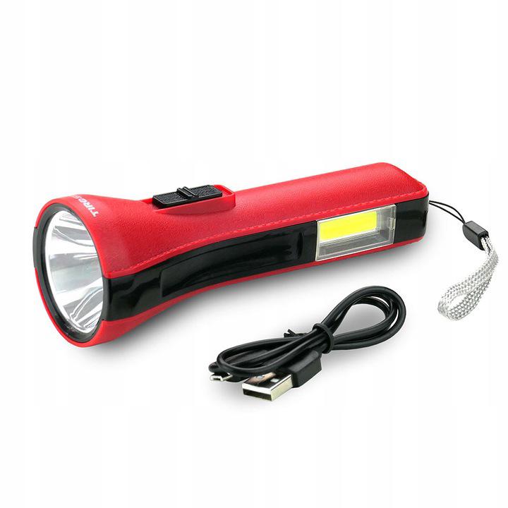 Фонарь ручной Tiross TS-1851 аккумуляторный с 2 ​​источниками света