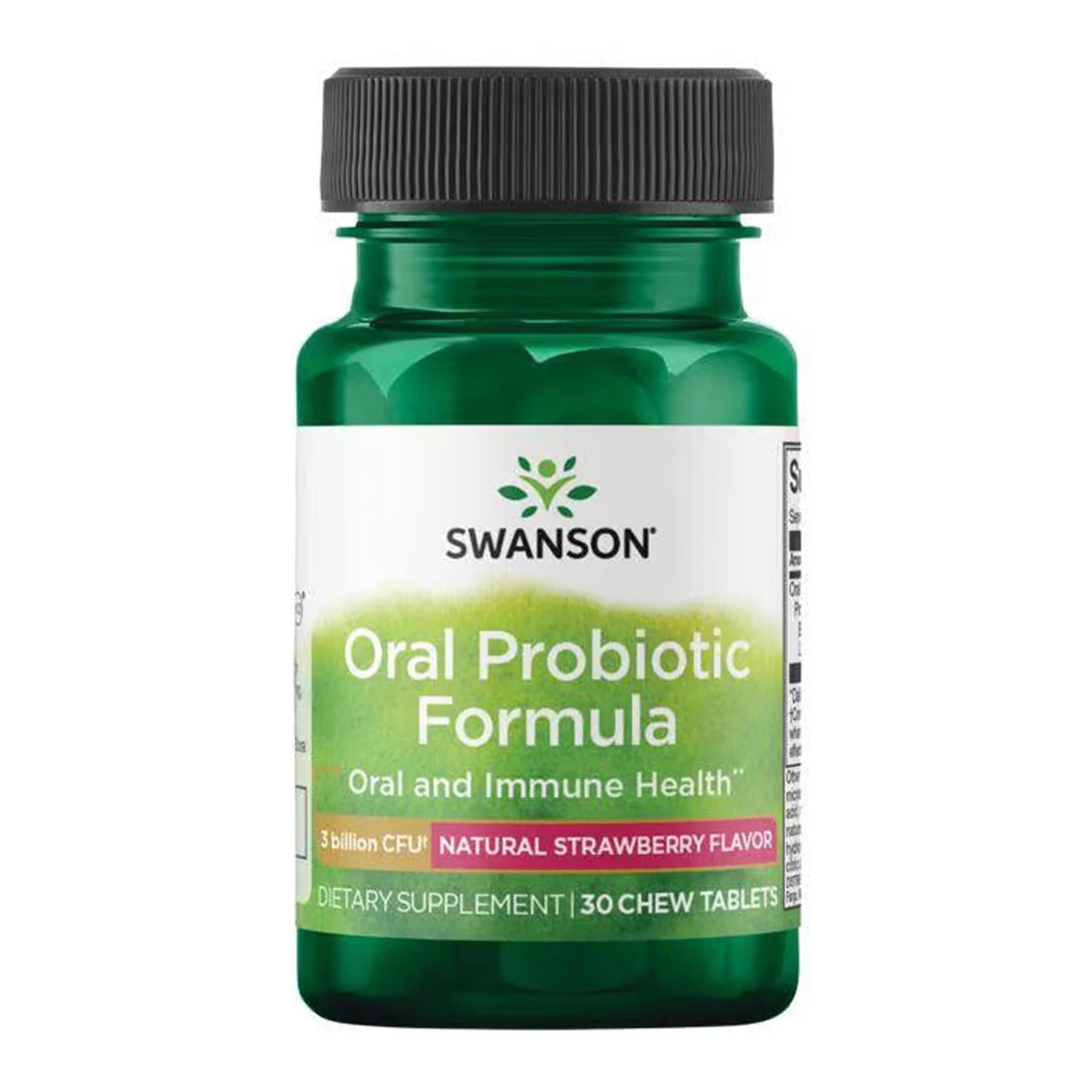 Пробиотическая формула для поддержания полости рта Swanson Oral Probiotic Formula 3 billion Cfu 30 tabs Natural Strawberry Пробиотическая формула для поддержания полости рта Swanson Oral Probiotic Formula 3 billion Cfu 30 tabs Natural Strawberry