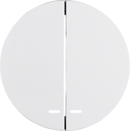 Панель лицевая Berker R.1 /R.3/R.8 для двойного выключателя с линзой Полярная белизна (16272089)