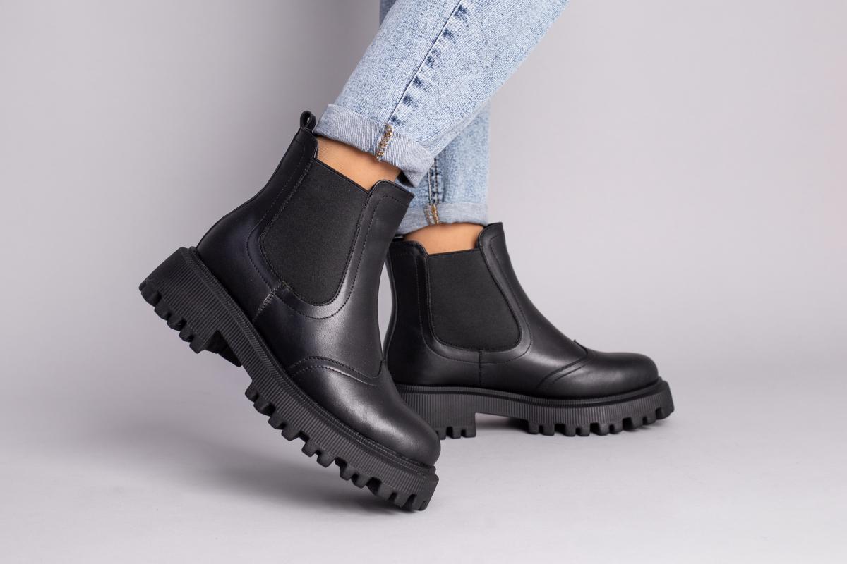 Челси женские кожаные зимние р. 41 Черный (8604з/41)