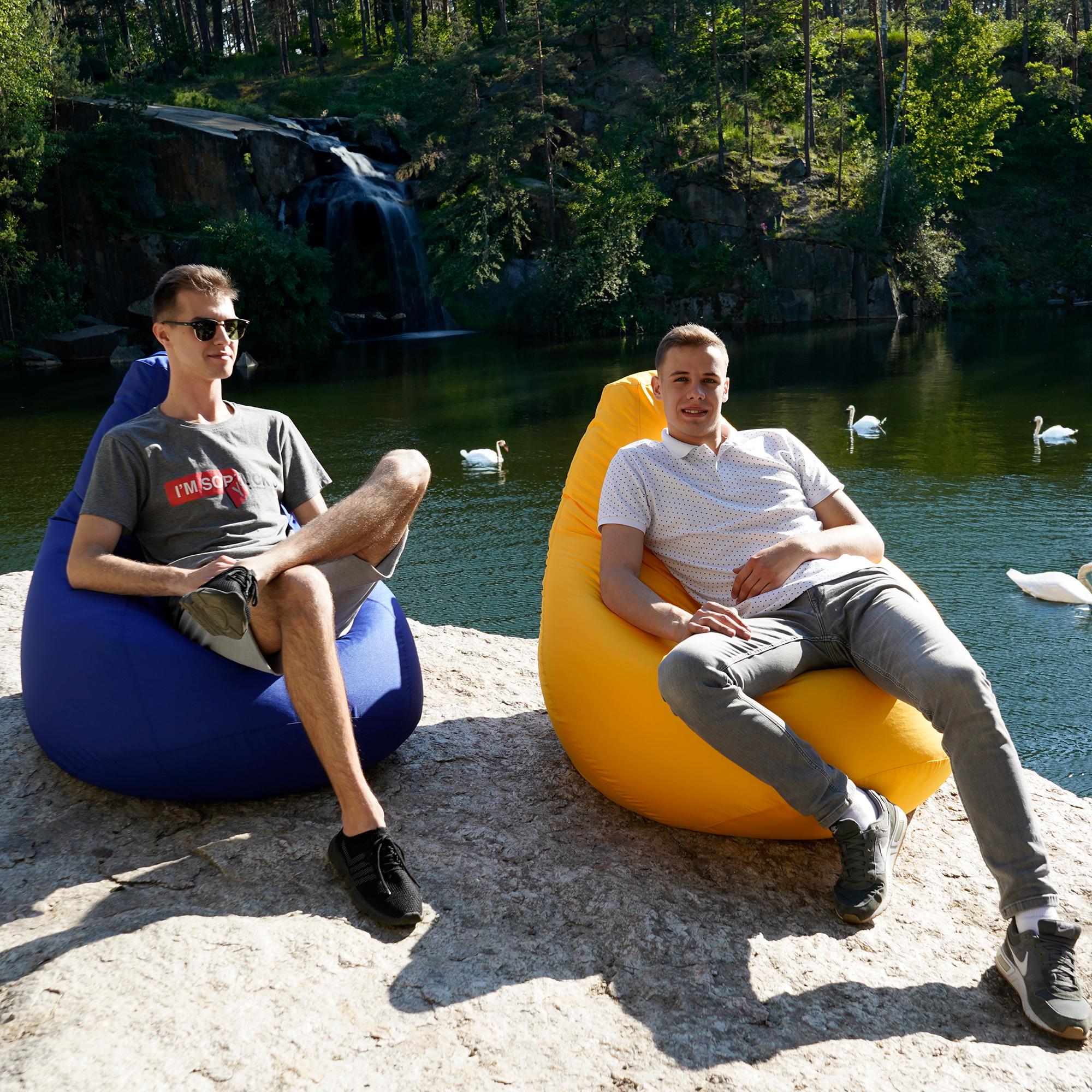 Кресло-мешок Студия Комфорта Груша оксфорд флекс 120х85 см Синий (901224) - фото 10