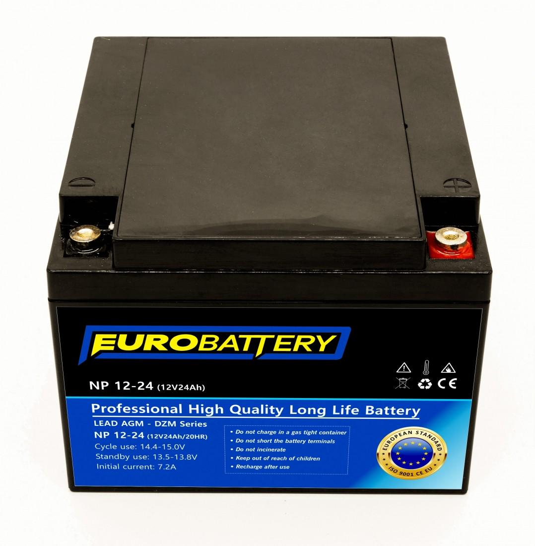 Аккумулятор для ИБП EuroBattery AGM NP 12-24 DZM 12V 24Ач (840)