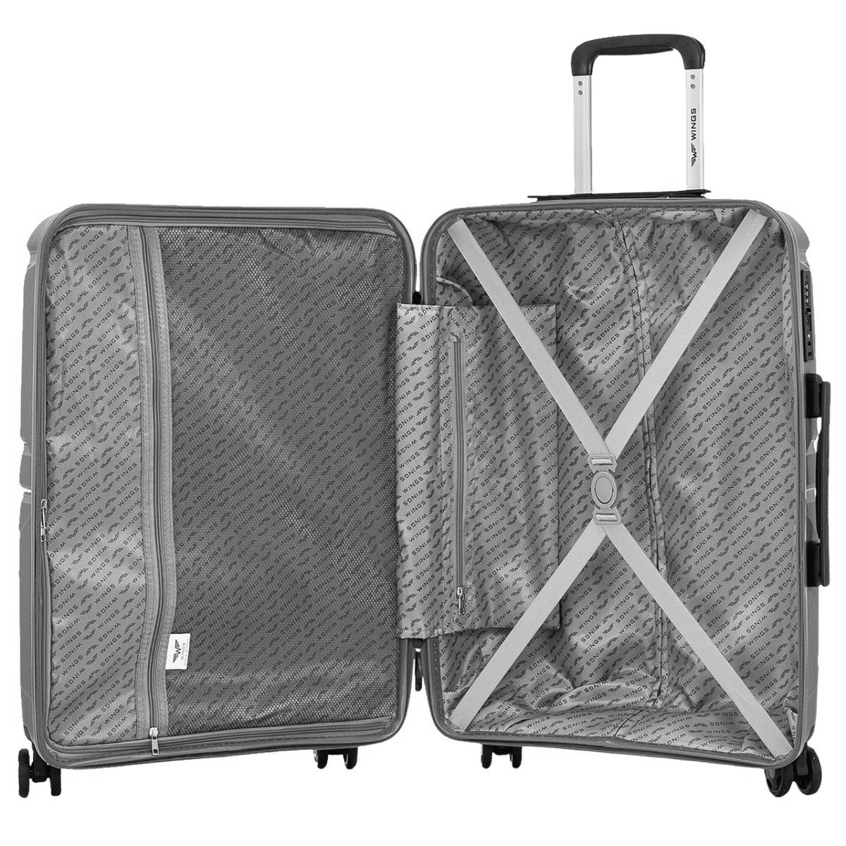 Чемодан полипропиленовый Wings PHX01 средний Черный (Wp00543) - фото 5 Чемодан полипропиленовый Wings PHX01 средний Черный (Wp00543) - фото 5