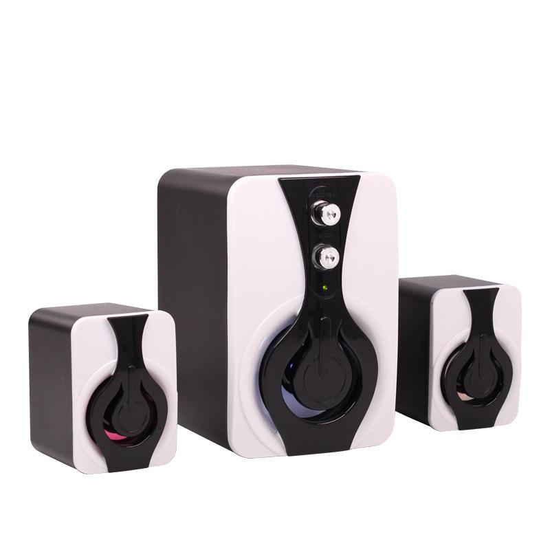 USB колонки Leerfei D-091 2.0 портативная акустика 2х3 W Красное дерево