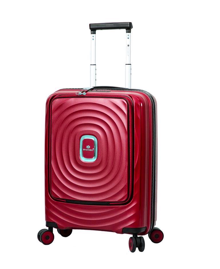 Чемодан дорожный маленький под ручную кладь Snowball 35203 S 35 л полипропилен Красный