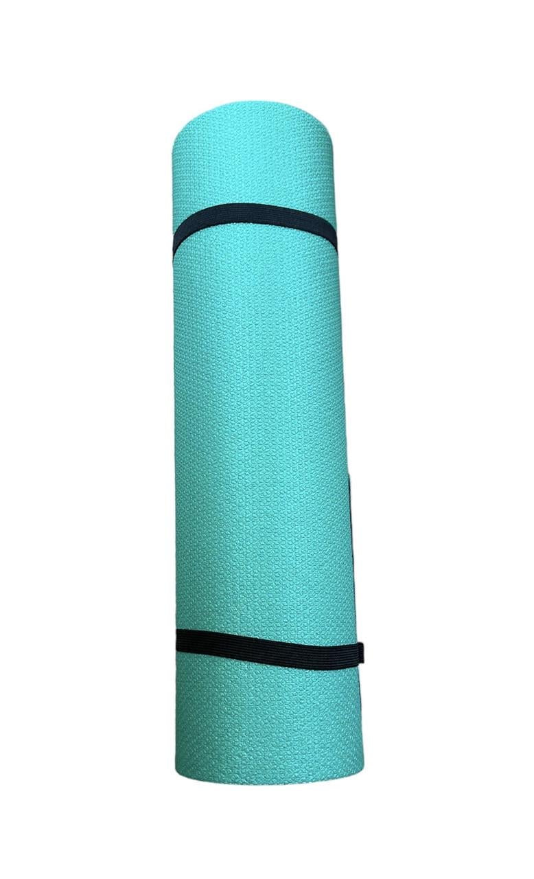 Коврик для фитнеса и йоги Termoizol толщина 10 мм 60х180 см Зелено-серый