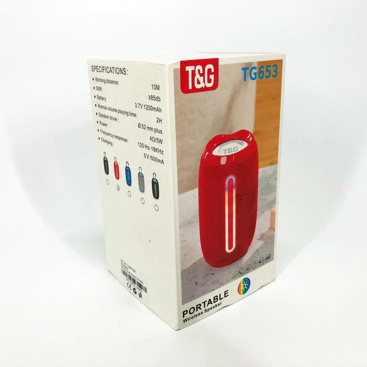 Портативна колонка Bluetooth TG653 USB з ремінцем Червоний - фото 13 Портативна колонка Bluetooth TG653 USB з ремінцем Червоний - фото 13