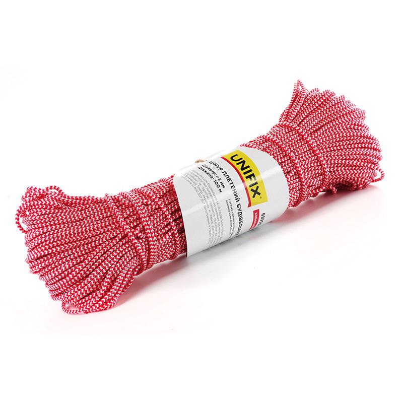 Шнур плетеный Unifix строительный цветной 3 мм 100 м (699586)