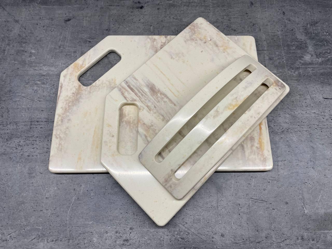 Набір дошок кухонних Pietra Panna зі штучного акрилового каменю на підставці 2 шт. (200) - фото 3 Набір дошок кухонних Pietra Panna зі штучного акрилового каменю на підставці 2 шт. (200) - фото 3