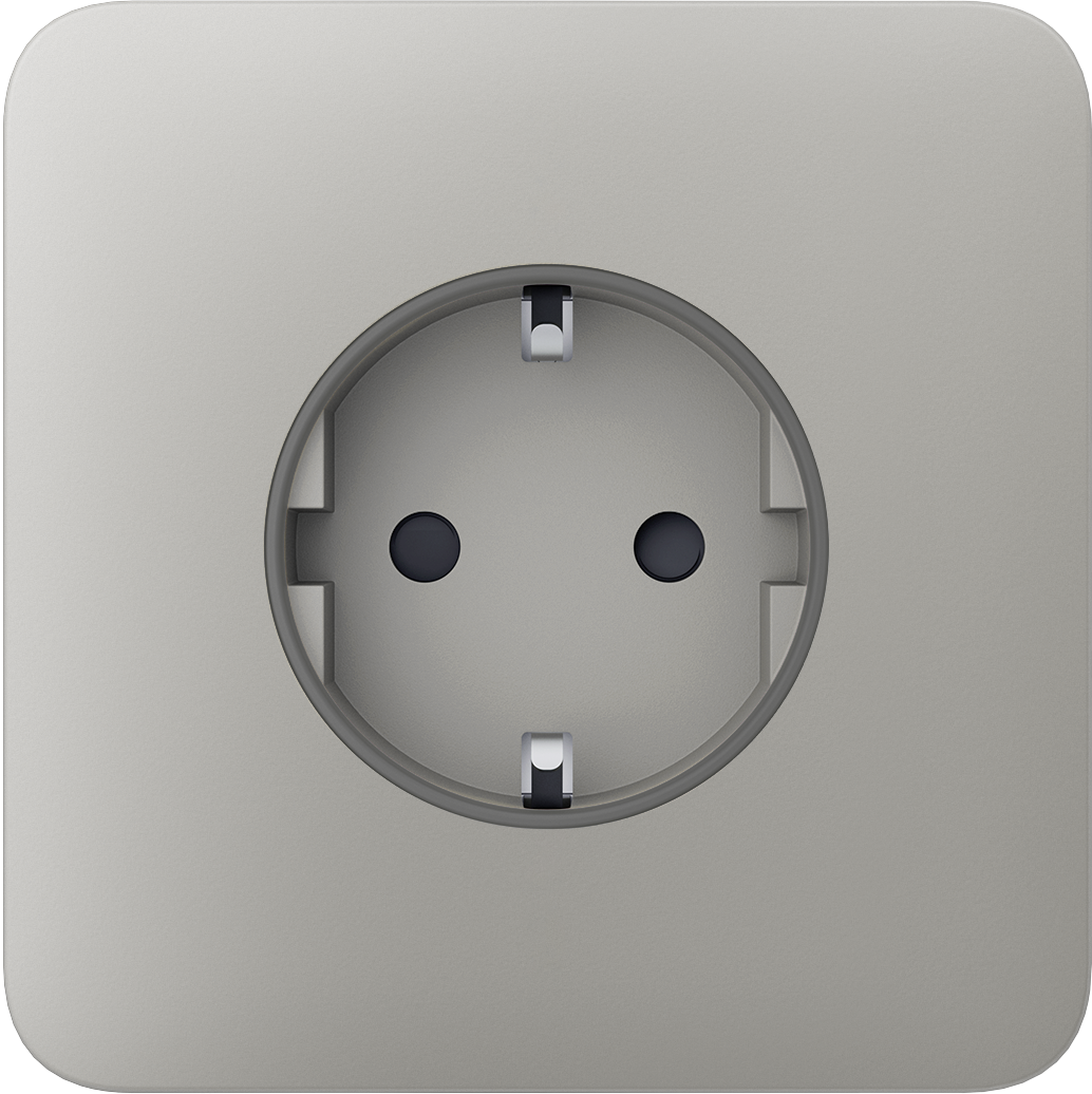 Панель передняя для встроенной розетки Ajax SoloCover Basic Oyster (17230)