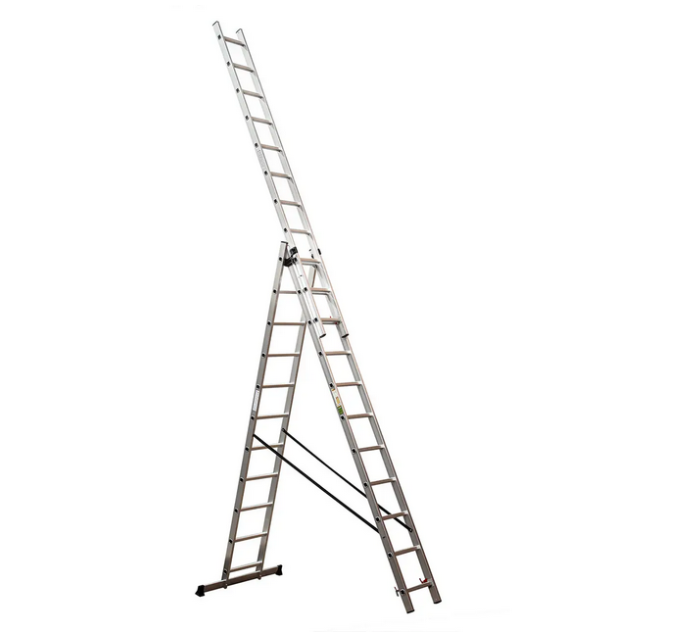 Лестница алюминиевая Procraft PLA3.704 3х11 ступеней 733 см 150 кг (31803777)
