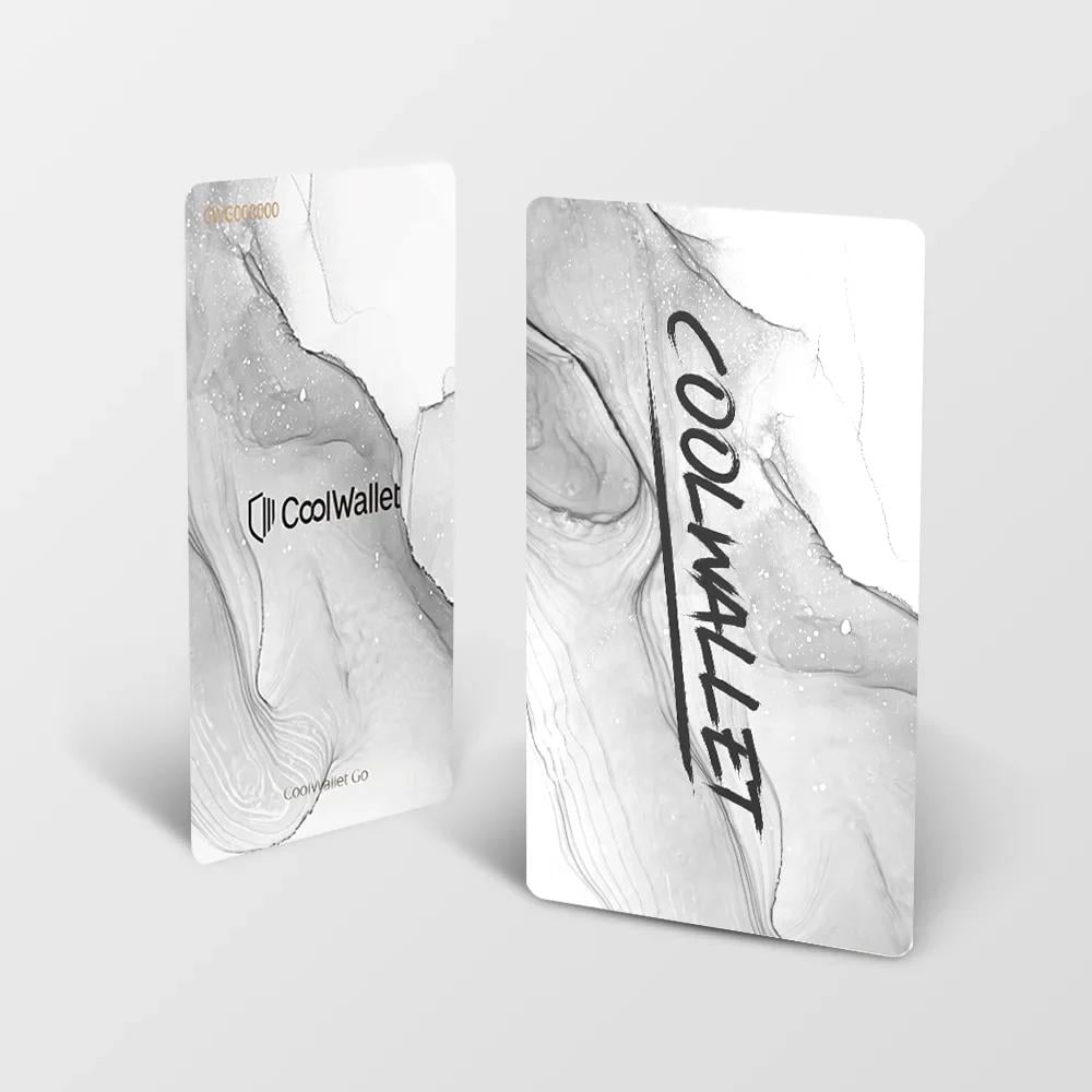 Набор карточек-кошельков для криптовалют CoolWallet Go 2 шт. Marble Mist (CWGOMM)