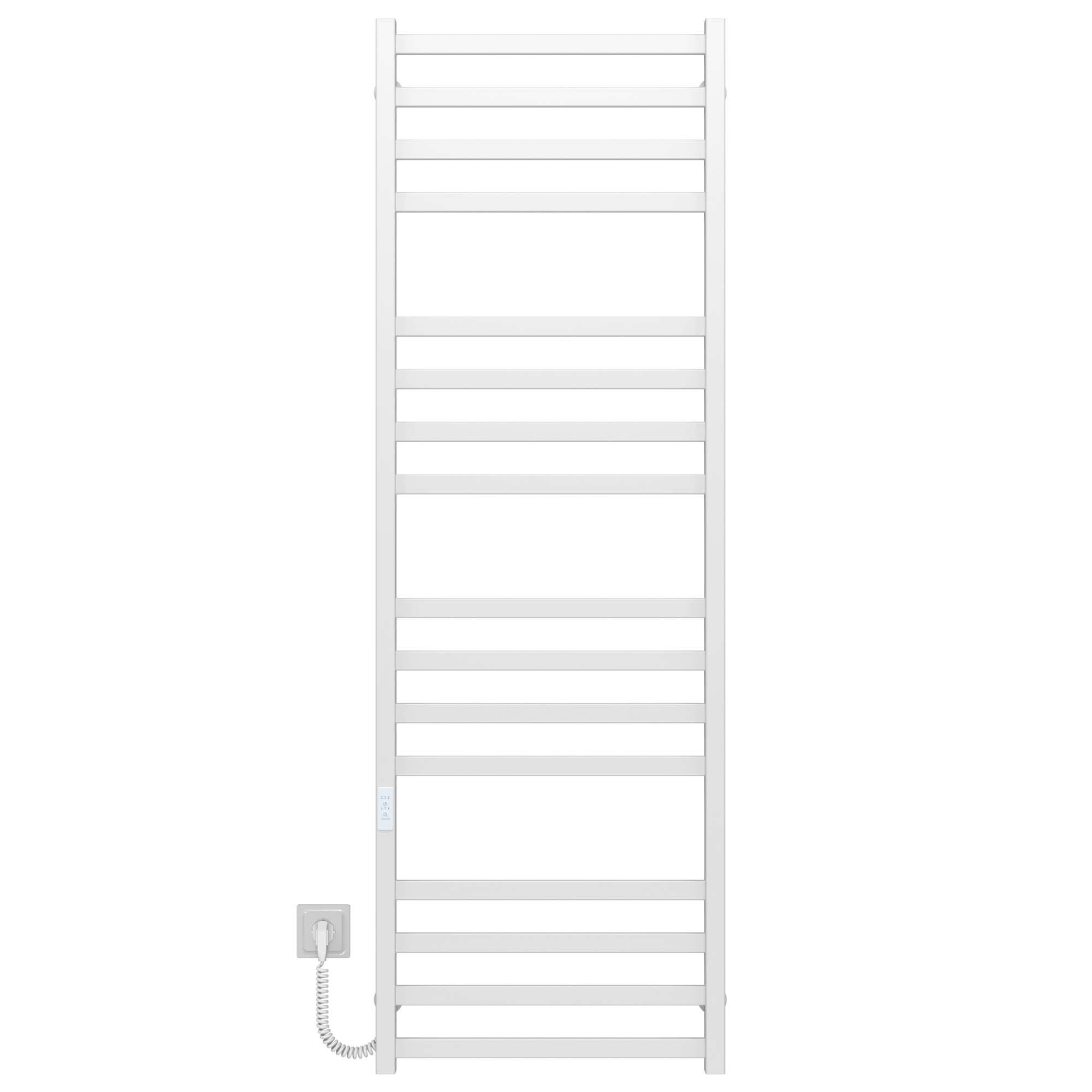 Полотенцесушитель электрический Deffi Avast П16 WD04 левое подключение крашеная сталь 600х1600 мм Белый (B.AV.160.60.16.E.W.L.4)