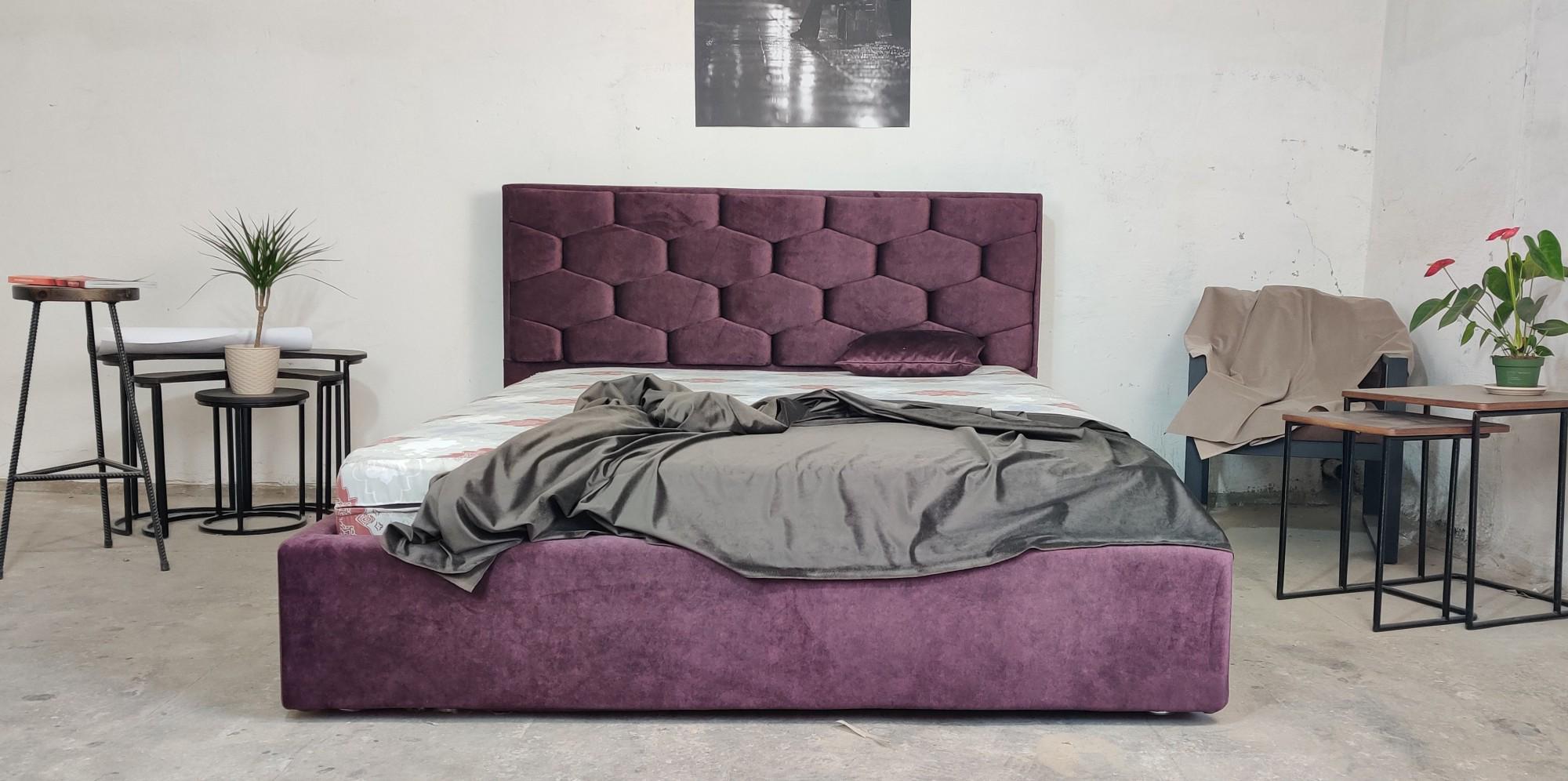 Кровать двуспальная BNB Octavius Premium Simple 160х200 см Фиолетовый (bnb_0179) - фото 6 Кровать двуспальная BNB Octavius Premium Simple 160х200 см Фиолетовый (bnb_0179) - фото 6