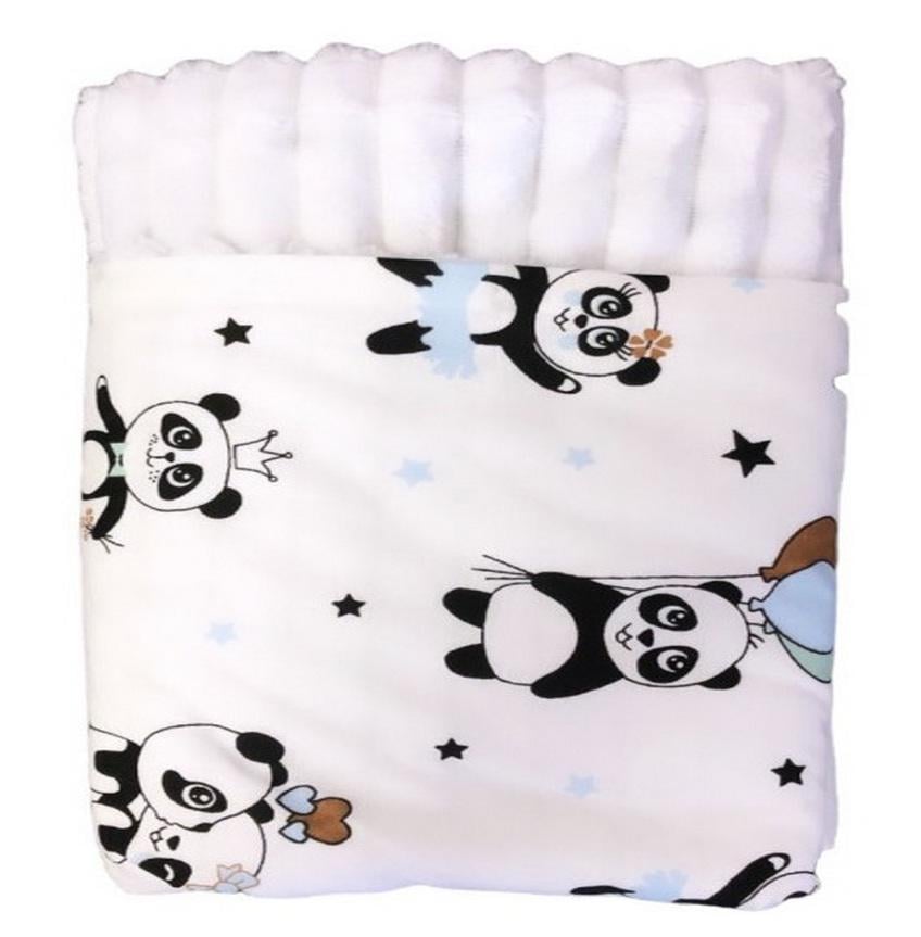 Плед Mommy Bag №34 Панды 100х80 см Голубой (143801)