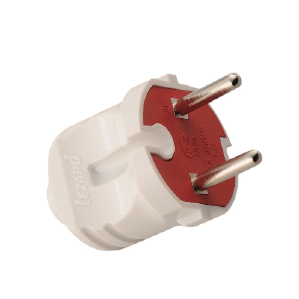 Електровилка Lezard без заземлення 250V 6А IP20 Білий (715-0101-601)