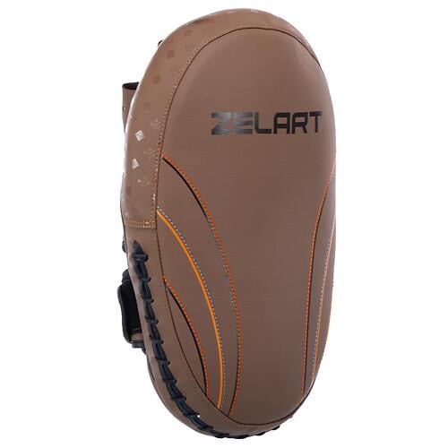 Педы для тайского бокса Zelart BO-3877 из натуральной кожи 2 шт. 20х9х35 см Коричнево-черный (31773427)
