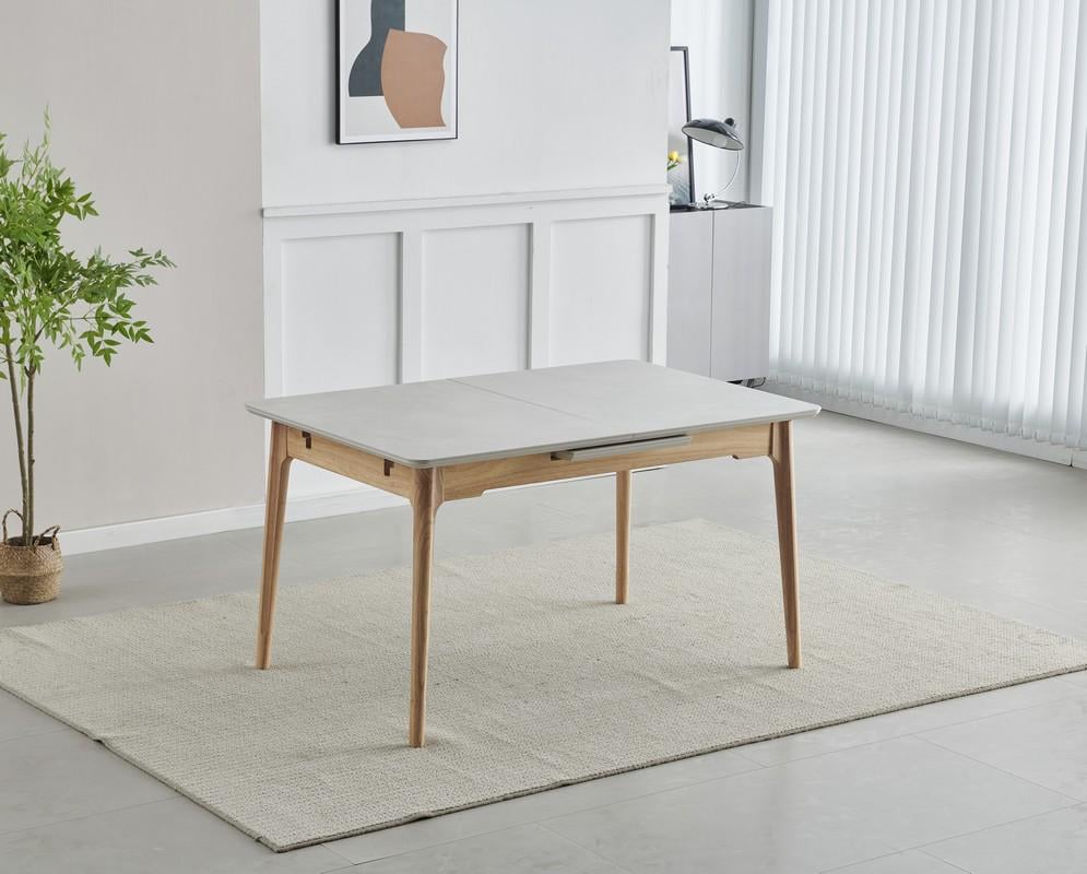 Стол обеденный раскладной Vetro TM-120 керамика 1200/1600х800х760 мм Бардилио лайт бук матовый