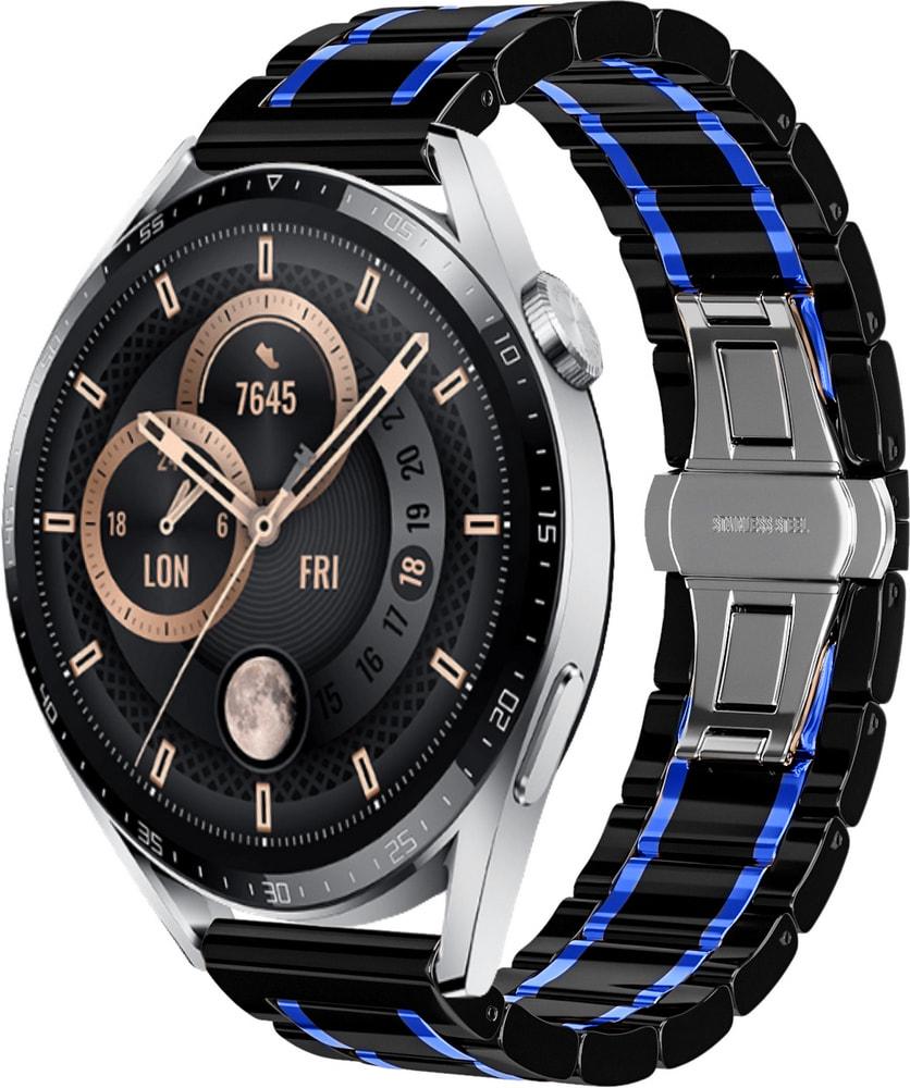 Ремінець керамічний Ceramo для Huawei Watch GT3 46 мм Black/Blue (28716-43) Ремінець керамічний Ceramo для Huawei Watch GT3 46 мм Black/Blue (28716-43)
