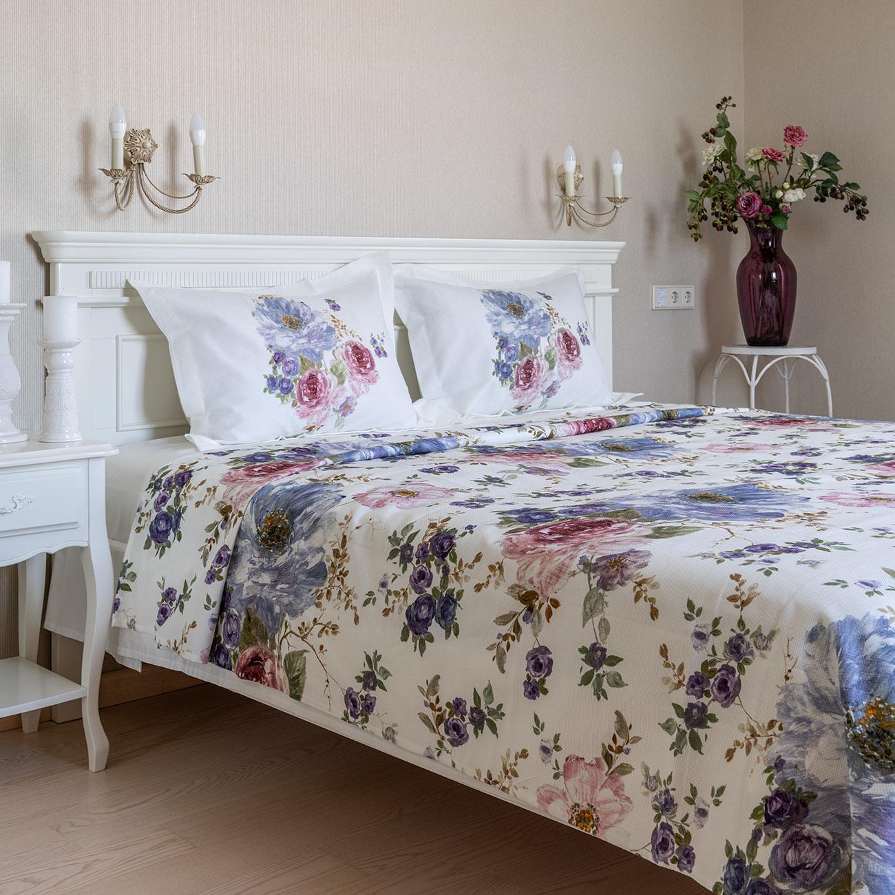 Набор покрывало Pike с наволочками Gul Guler Mavi Gul Разноцветный - фото 4