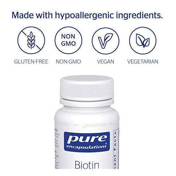 Биотин Pure Encapsulations Biotin 8 мг 60 Caps - фото 2